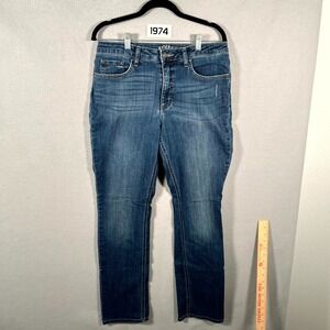 Riders By Lee Jeans Womens 10M Blue Denim Cotton Stretch Mid Rise Straight Leg